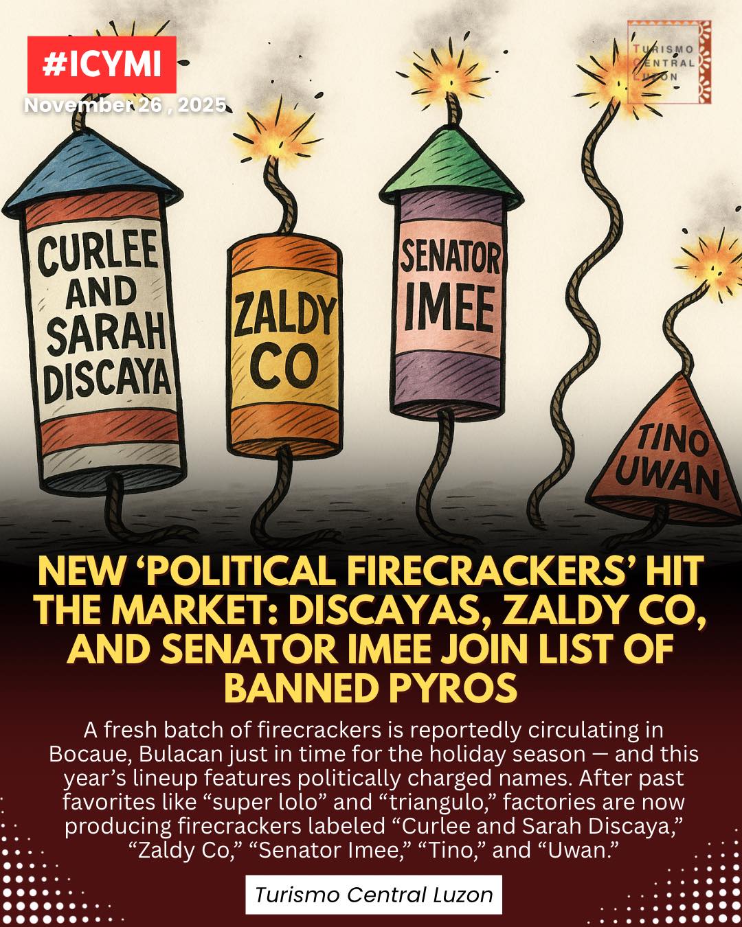Turismo - New ‘political firecrackers’ hit the market: Discayas, Zaldy ...