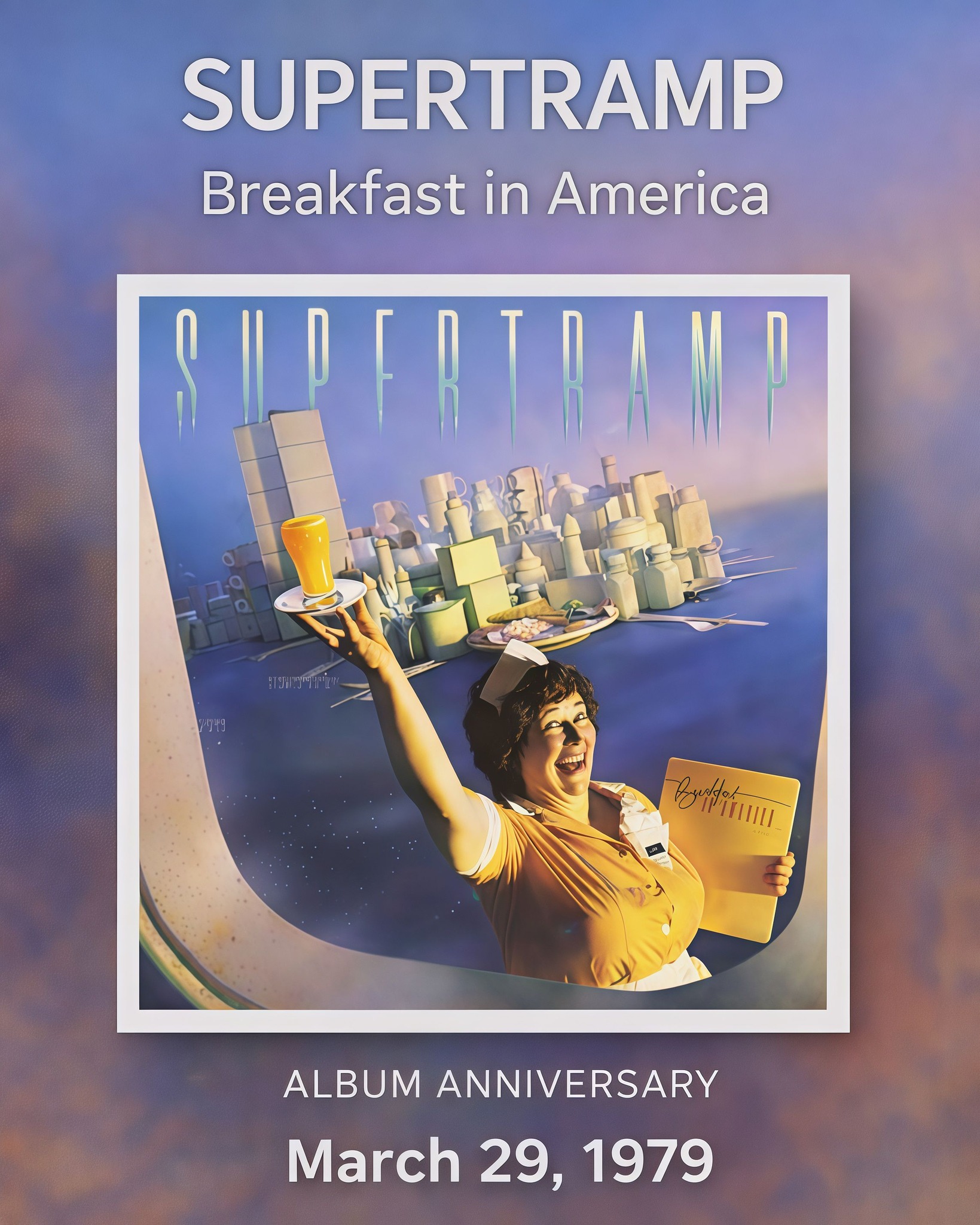 BREAKFAST IN AMERICA - LIMITED ORANGE EDITION - HAND SIGNED BY