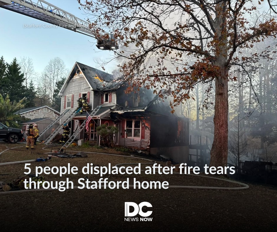 DC - Five people were displaced after a house fire broke out on Sunday ...