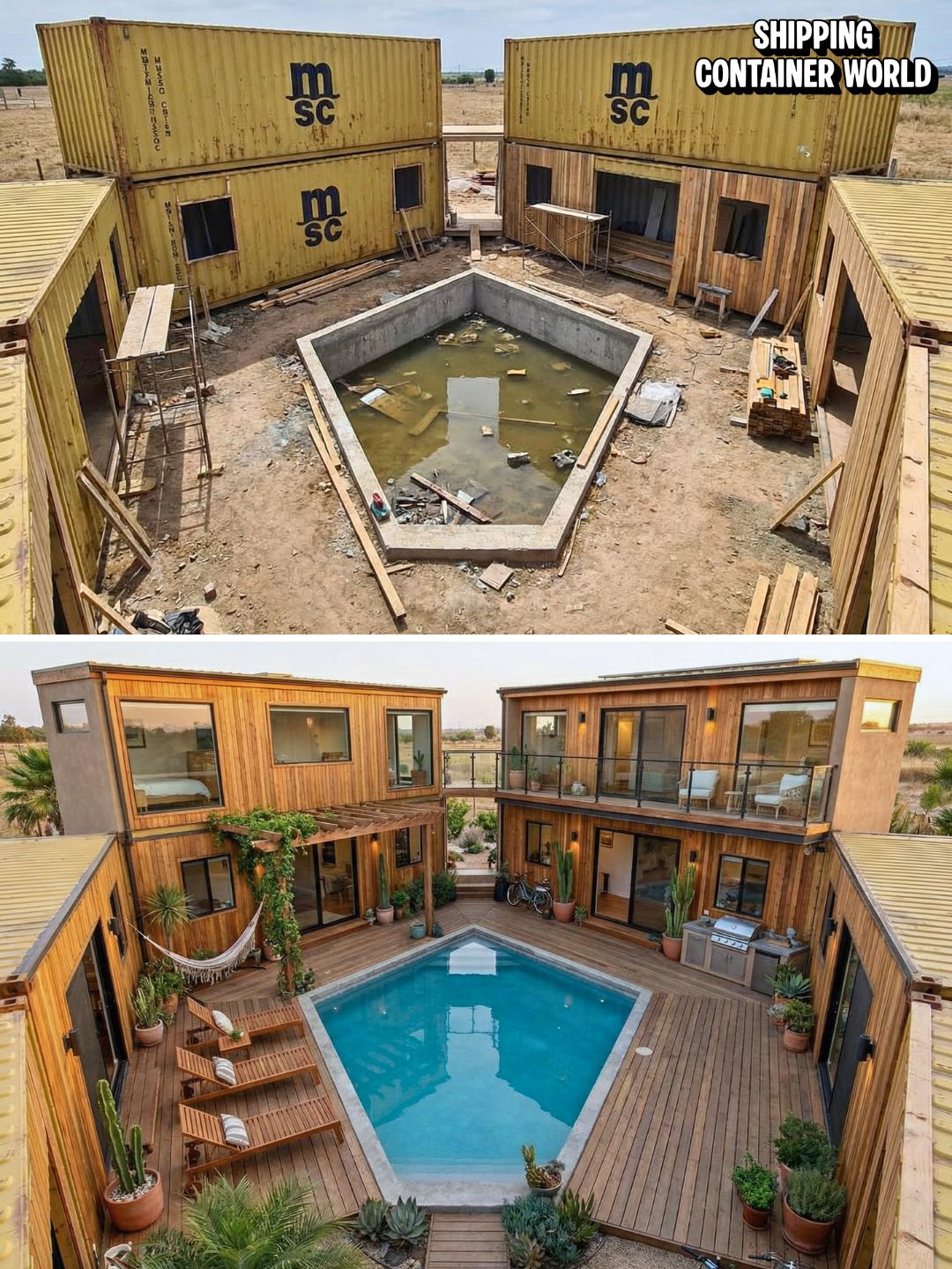 Shipping - 8 Containers. The Ultimate Courtyard Build. This is how you ...