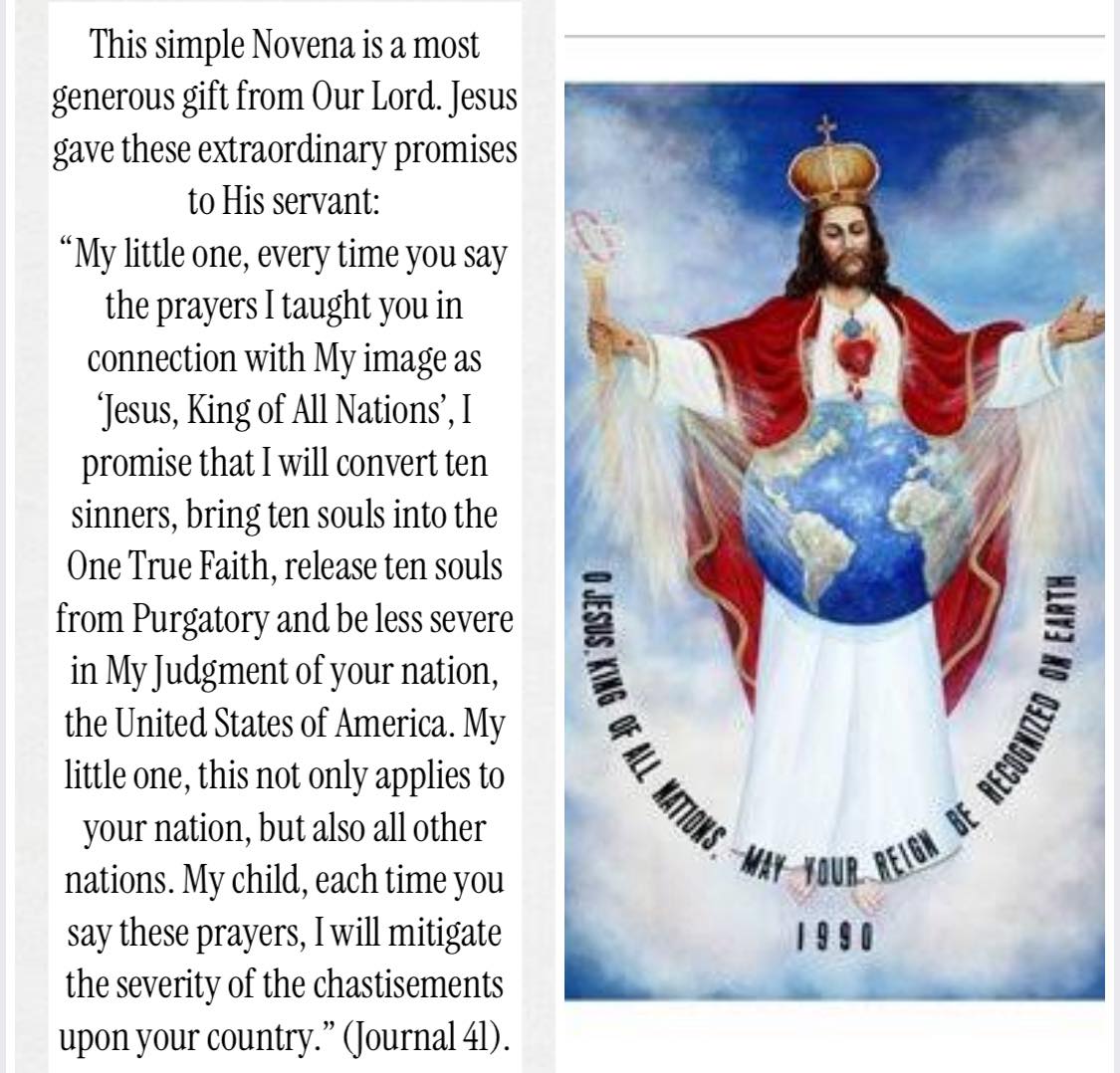 Pray, - The Novena in Honor of Jesus as True King November 15 to 23 ...