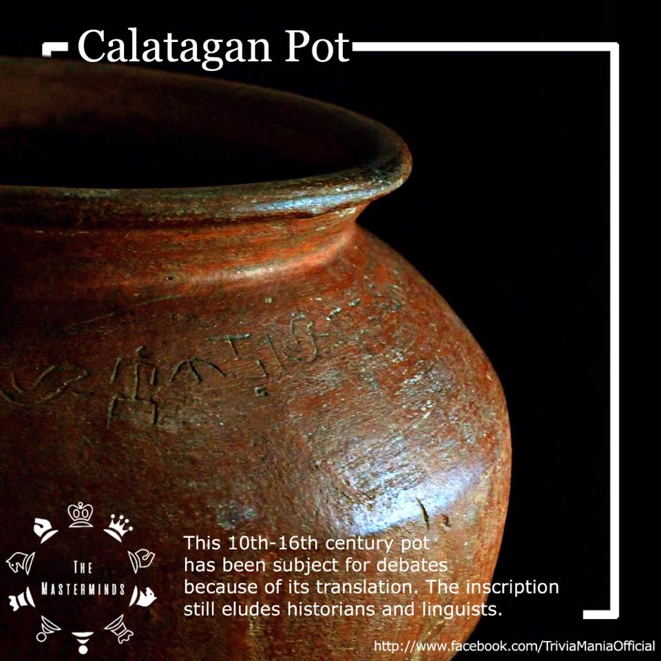 Trivia Mania - Calatagan Pot In 1958, treasure hunters discovered a pot ...