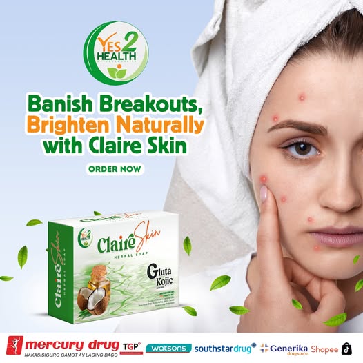 glutathione soap breakout Banish Breakouts, Boost Your Glow with Claire Skin Herbal Soap!💚🌿 Packed with Herbal Extracts, Glutathione, and Kojic Acid, this gentle yet powerful bar works deep to fight acne and reveal your skin's Collagen for glowing skin