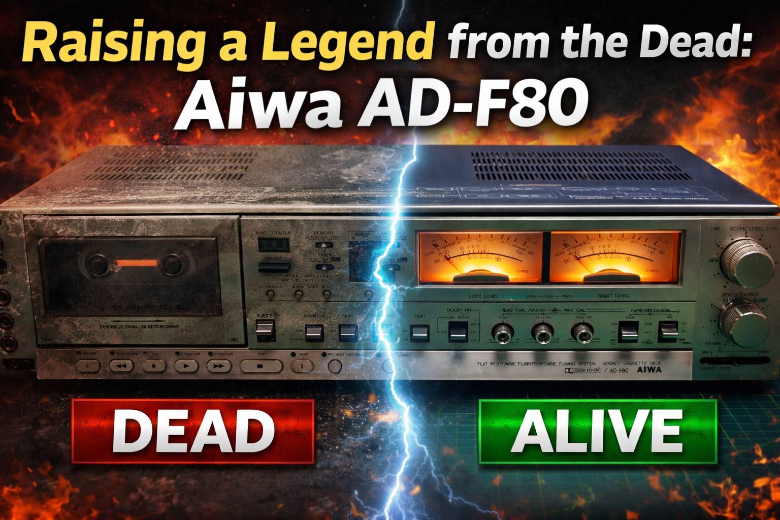Aiwa AD-F80 cassette deck restoration