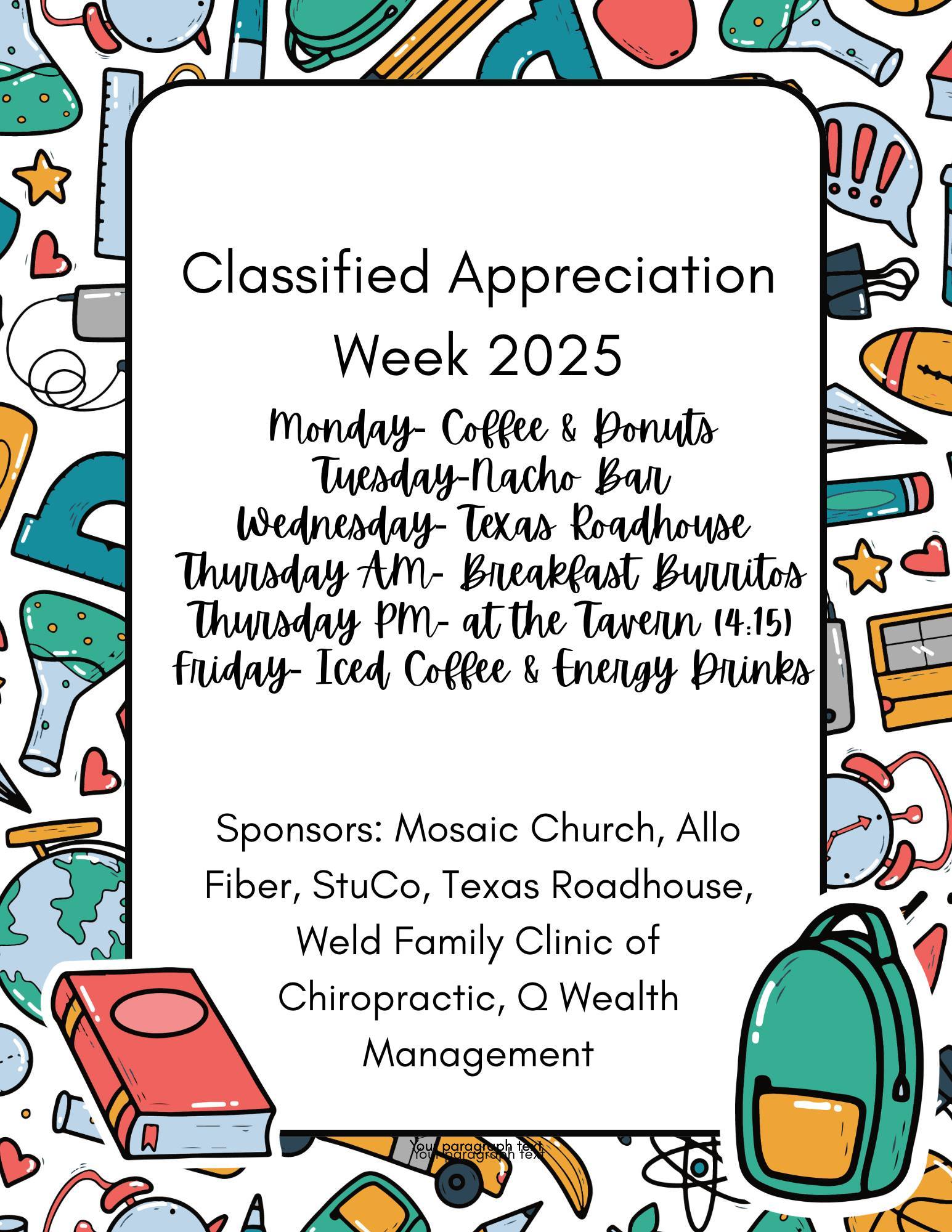 Prairie - Last week we celebrated Classified Appreciation Week! We are ...