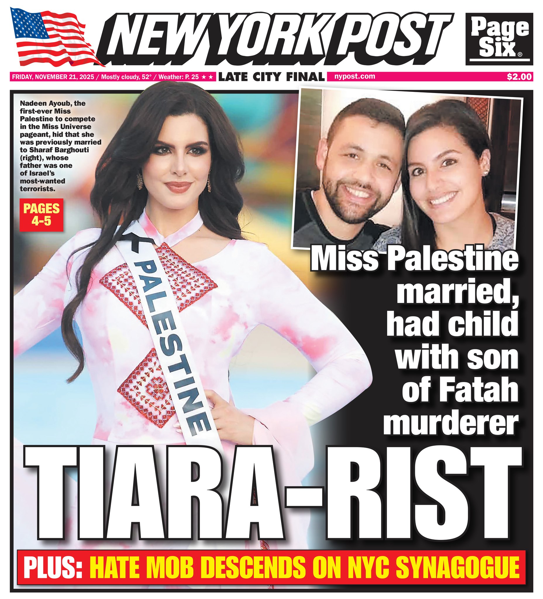 New - Today's cover: Miss Palestine’s connection to convicted terrorist ...