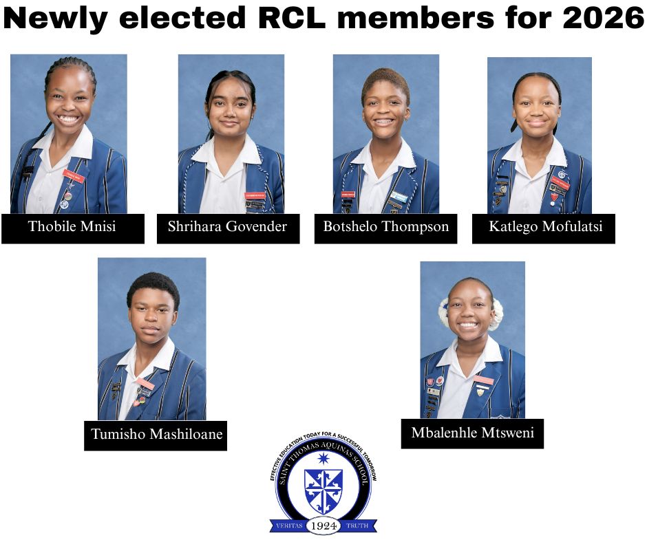 Meet the new RCL... - St Thomas Aquinas School Witbank | Facebook