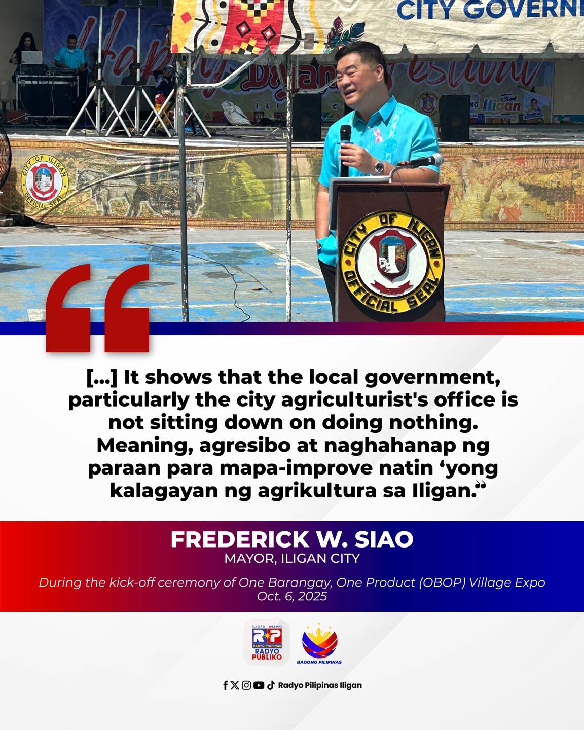 Radyo - BASAHIN: Sa opisyal na pagbubukas ng One Barangay, One Product ...
