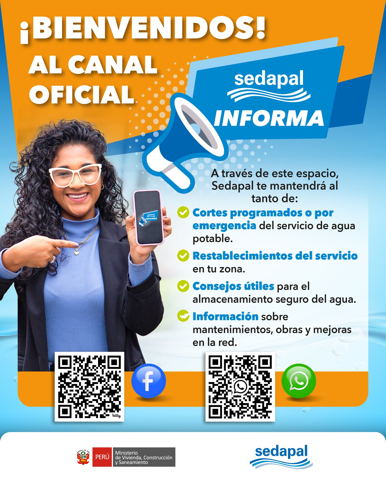 Sedapal - 📢💧 ¡Ahora es más fácil mantenerte informado! En nuestros ...