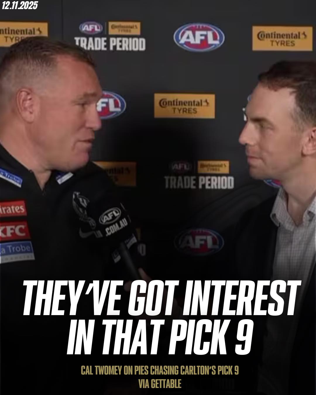 Swoop - 👀 the pies want to climb up on draft night and are eyeing ...