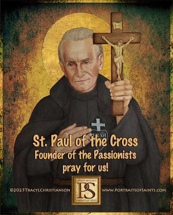Portraits - St. Paul of the Cross 1694-1775 Feast day: October 20 (New ...