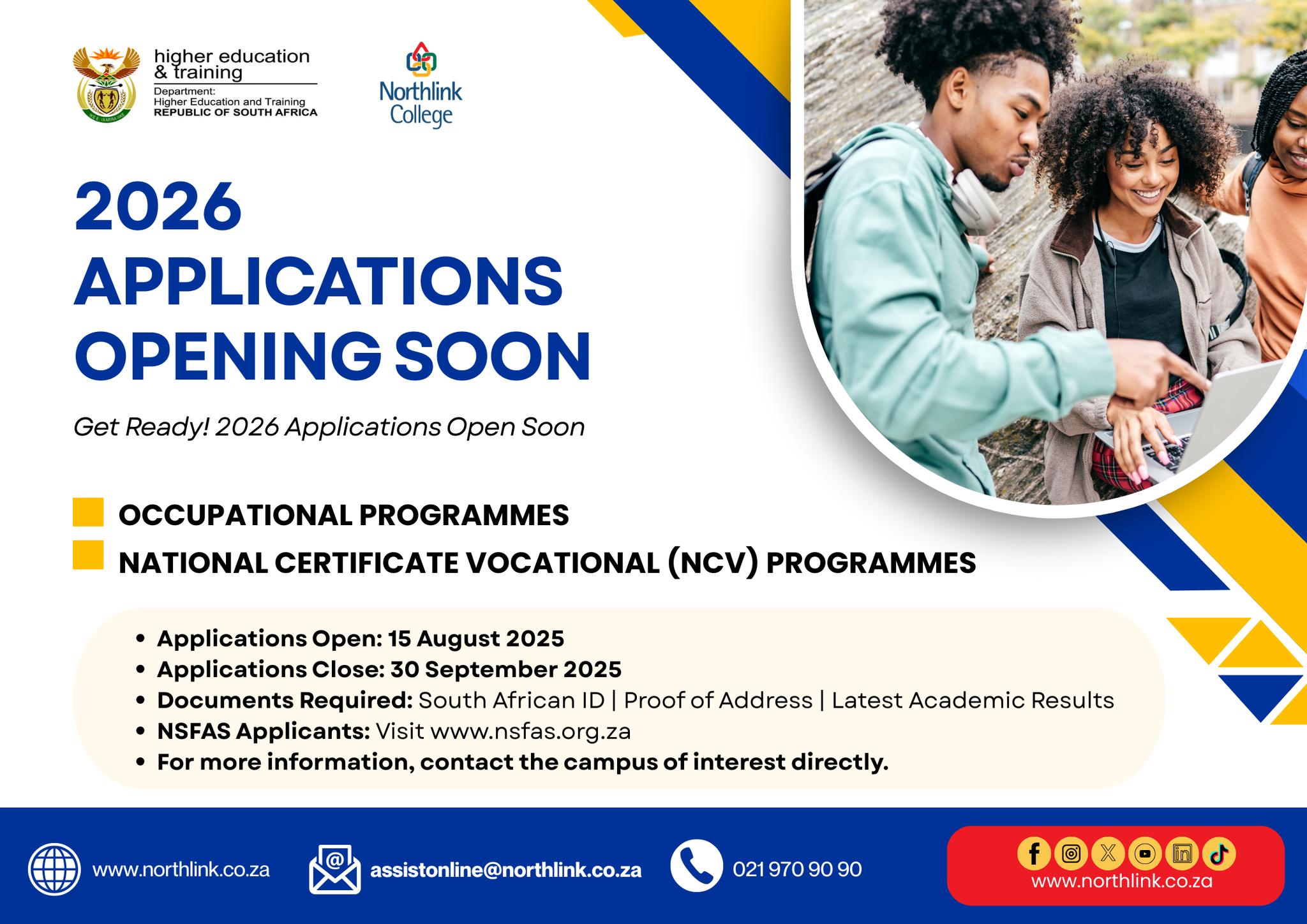 Northlink - 🎓 Get Ready! 2026 Applications Open Soon Wide range of ...