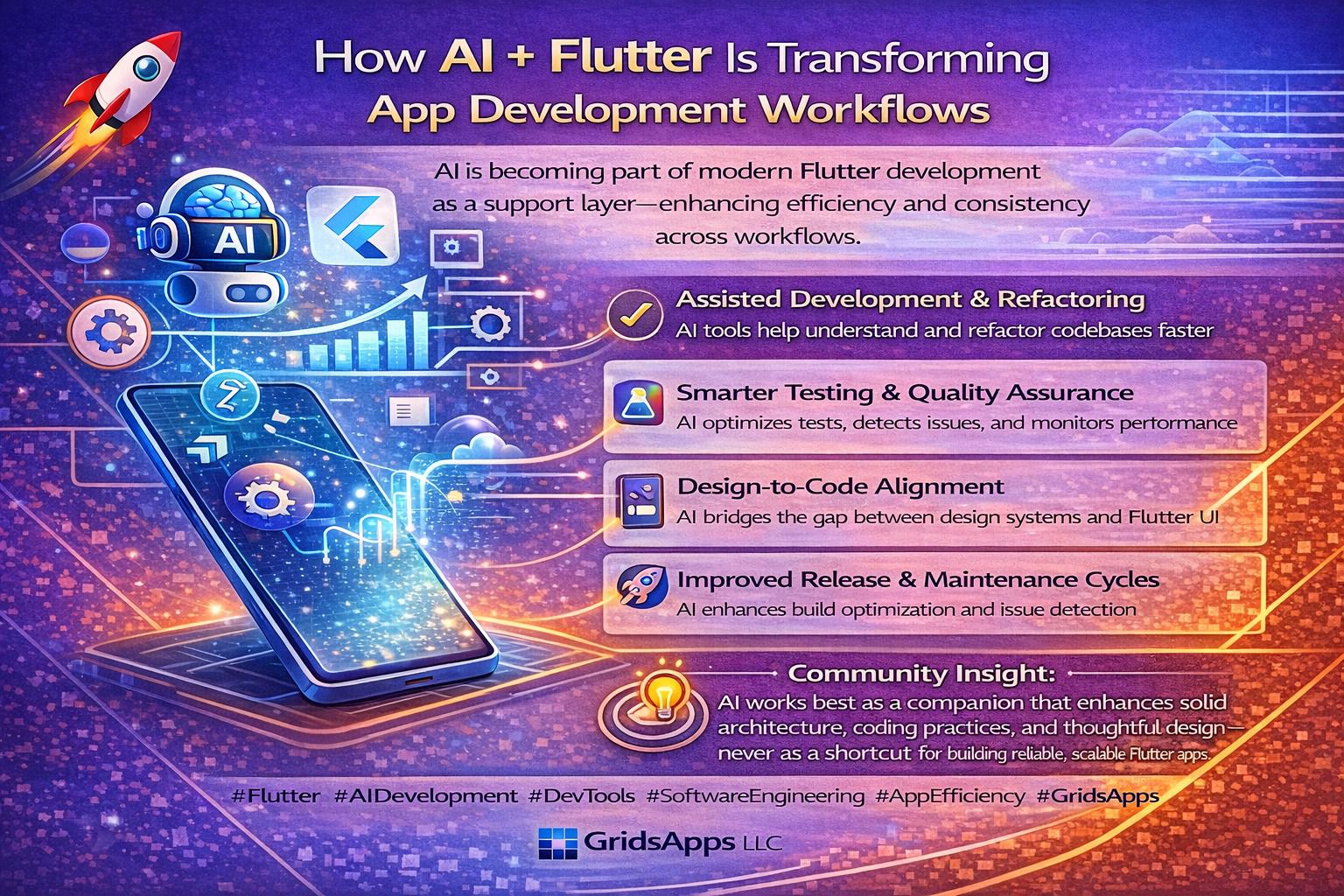 GridsApps - 📱 How AI + Flutter Is Transforming App Development ...