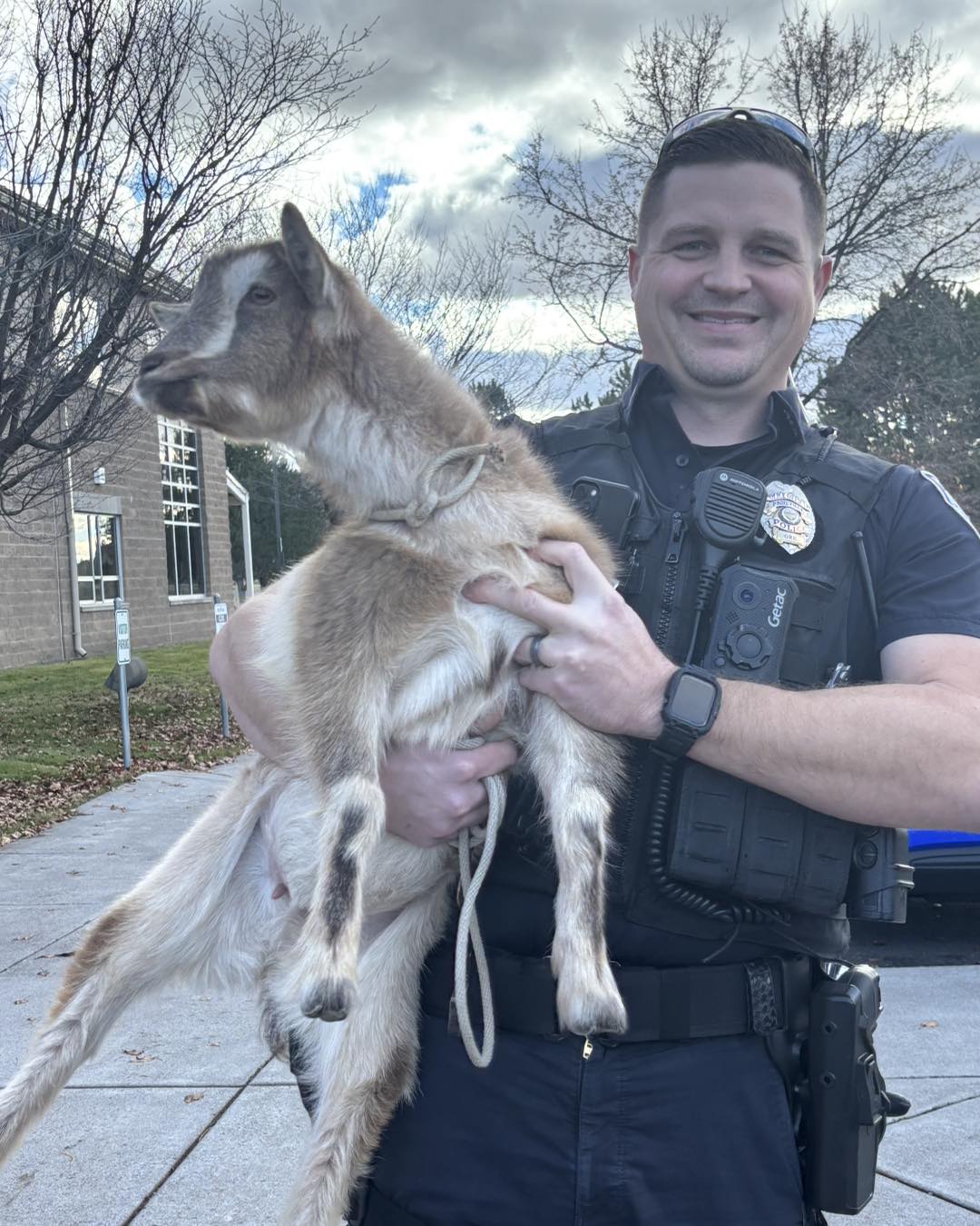 Prineville - Who you gonna call?! GOATBUSTERS. 🐐Officer Bottoms handled ...