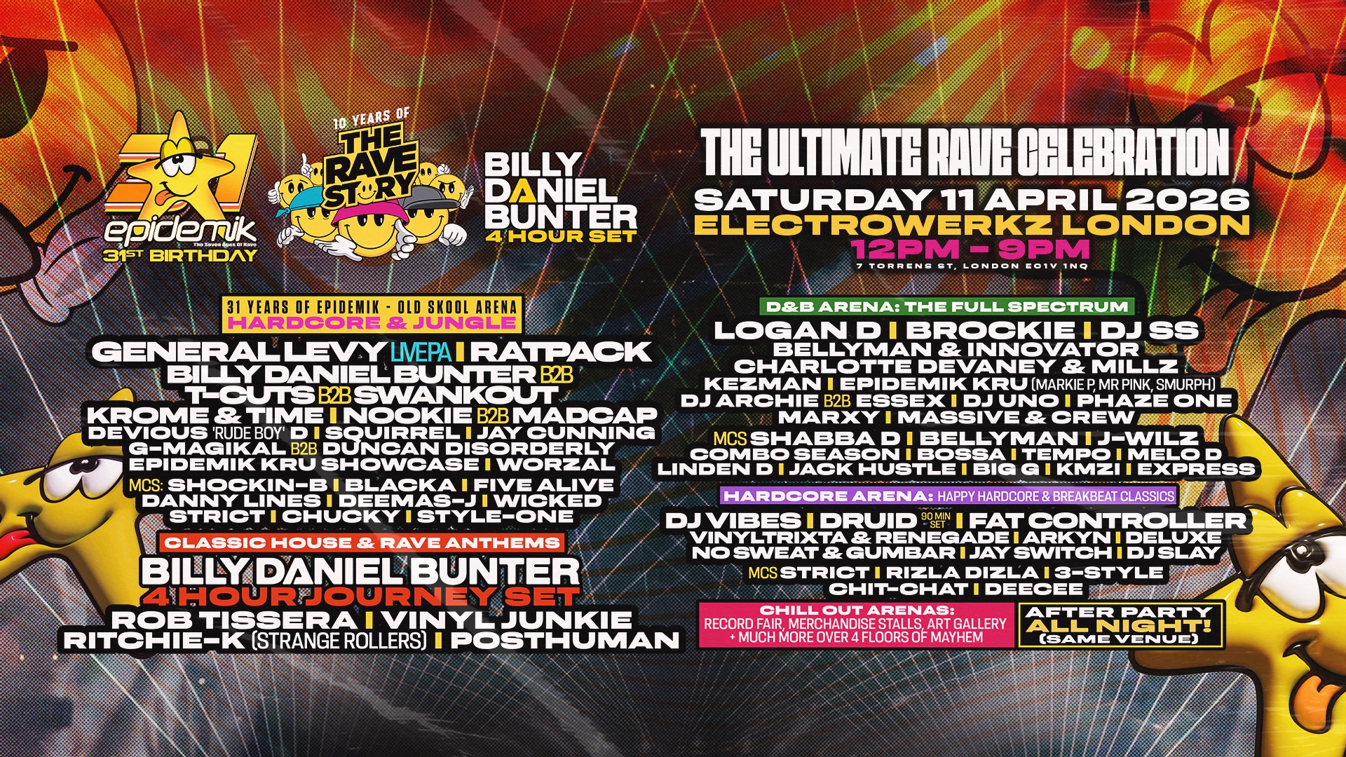 epidemik 31st Birthday / Rave Story / Billy Daniel Bunter Ext. Sets ...