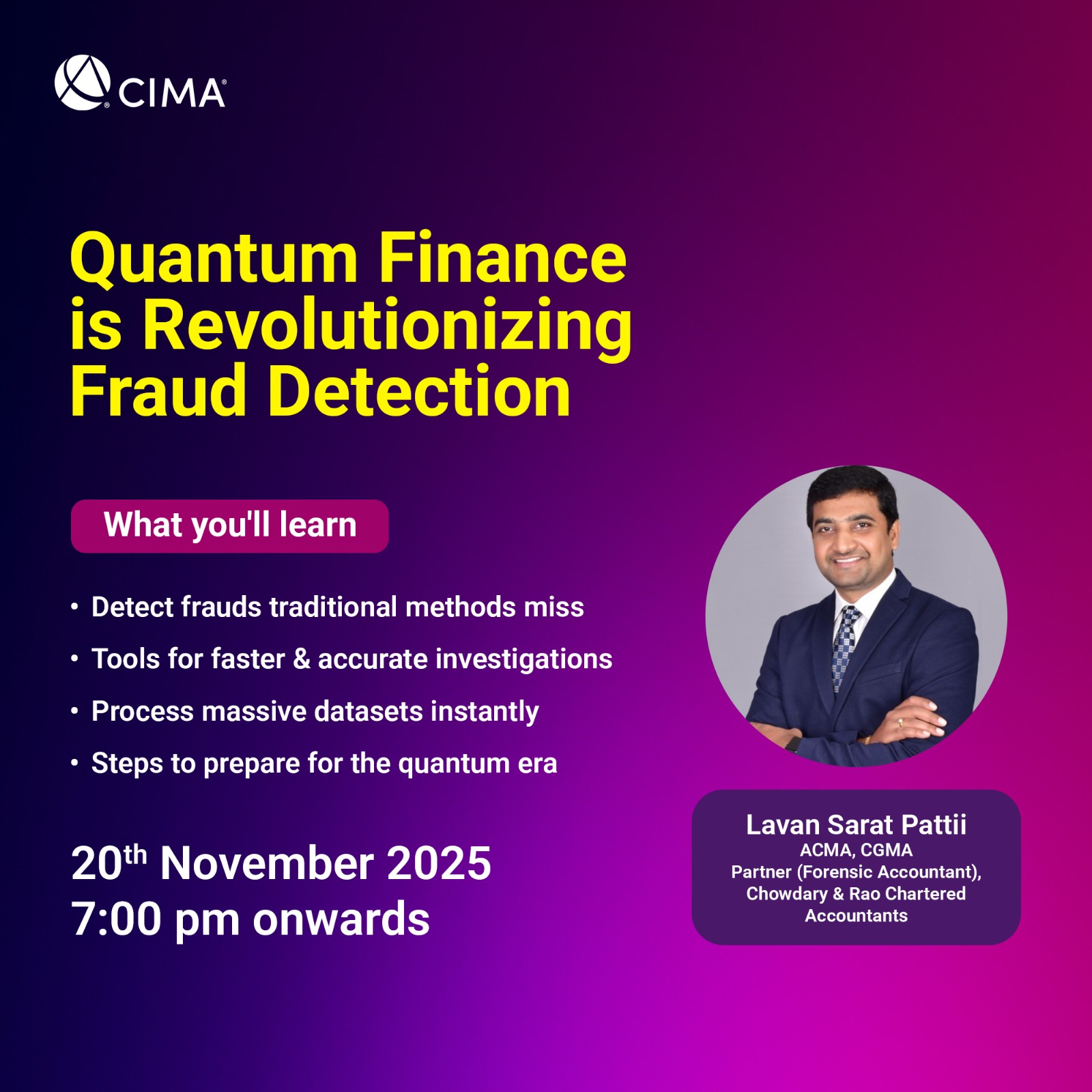 CIMA - The future of finance is here, and it’s quantum! Join us for an ...