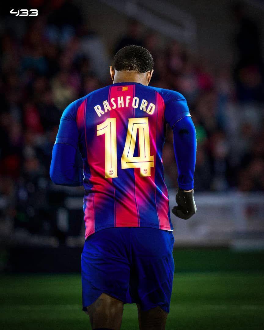 Marcus Rashford will wear the number 14 shirt at Barcelona. [Via