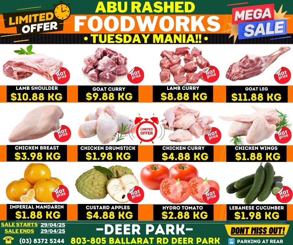 💥 • TUESDAY MANIA!! •💥 DO NOT MISS... - FoodWorks Deer Park | Facebook