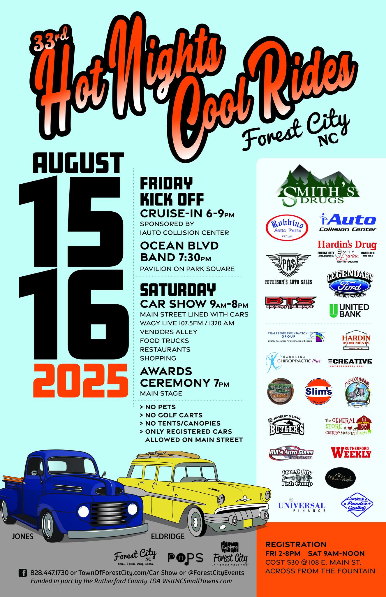 Hot Nights... - Hot Nights Cool Rides Forest City Car Show