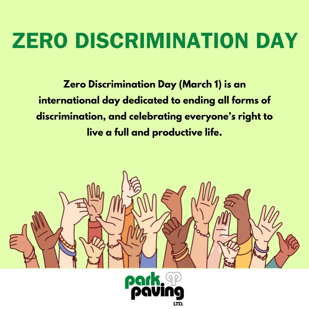 Park - On Zero Discrimination Day, March 1st, we celebrate everyone’s ...