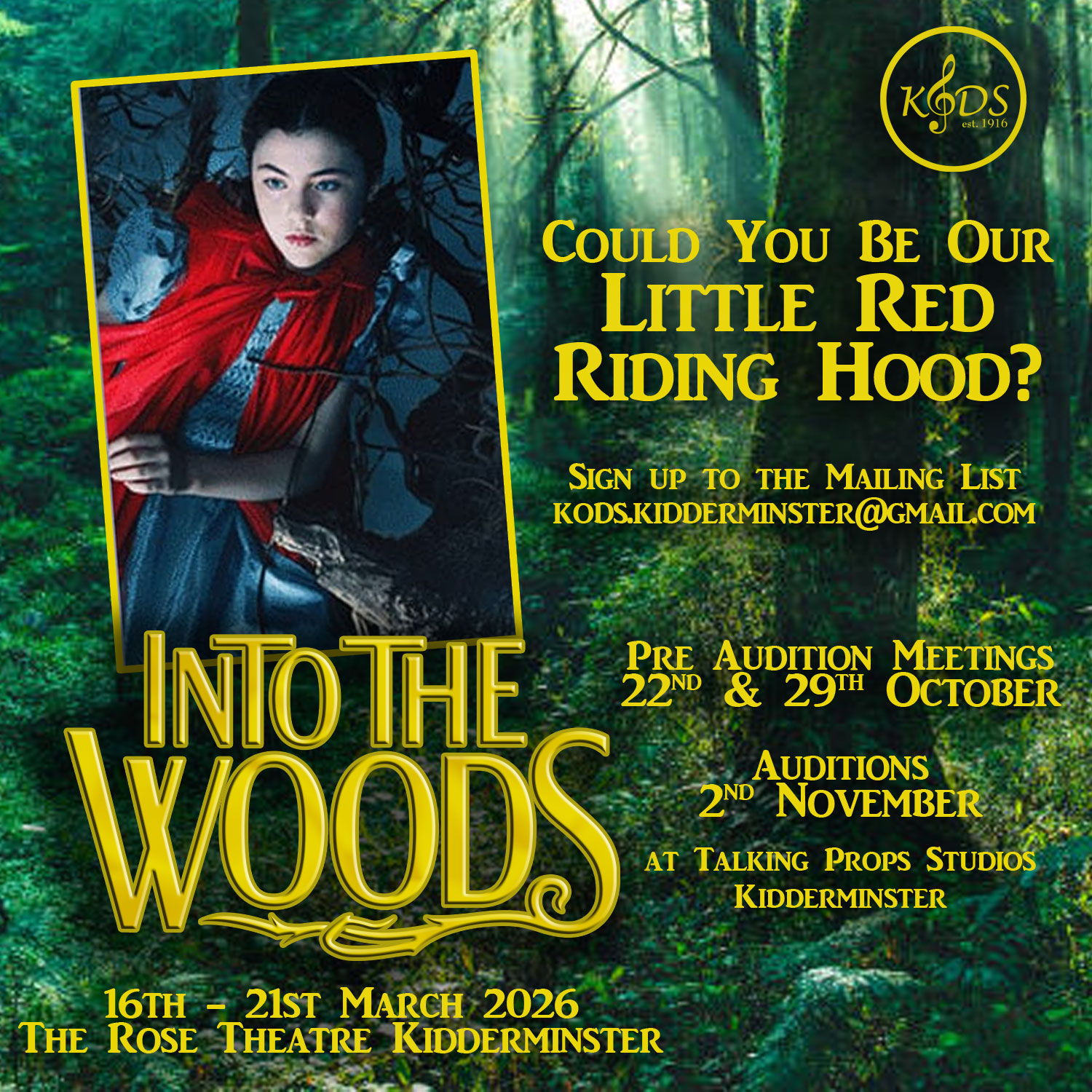 Kidderminster - 🧁 Casting: Little Red Riding Hood — sassy, curious, and ...