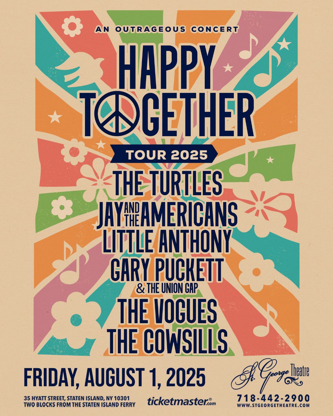 AN OUTRAGEOUS CONCERT HAPPY TOGETHER TOUR 2025 THE TURTLES JAY ...