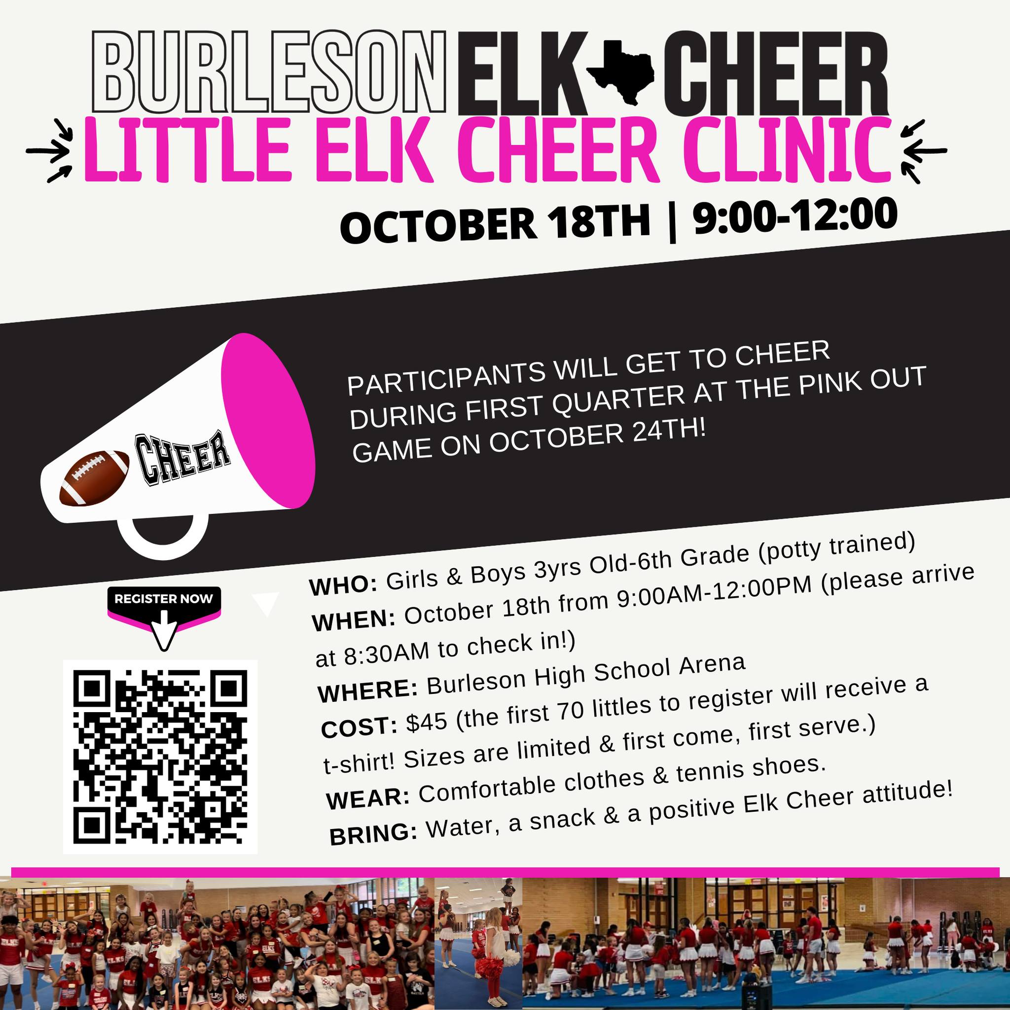 Burleson - We are excited to announce our next Little Elk Cheer Clinic ...