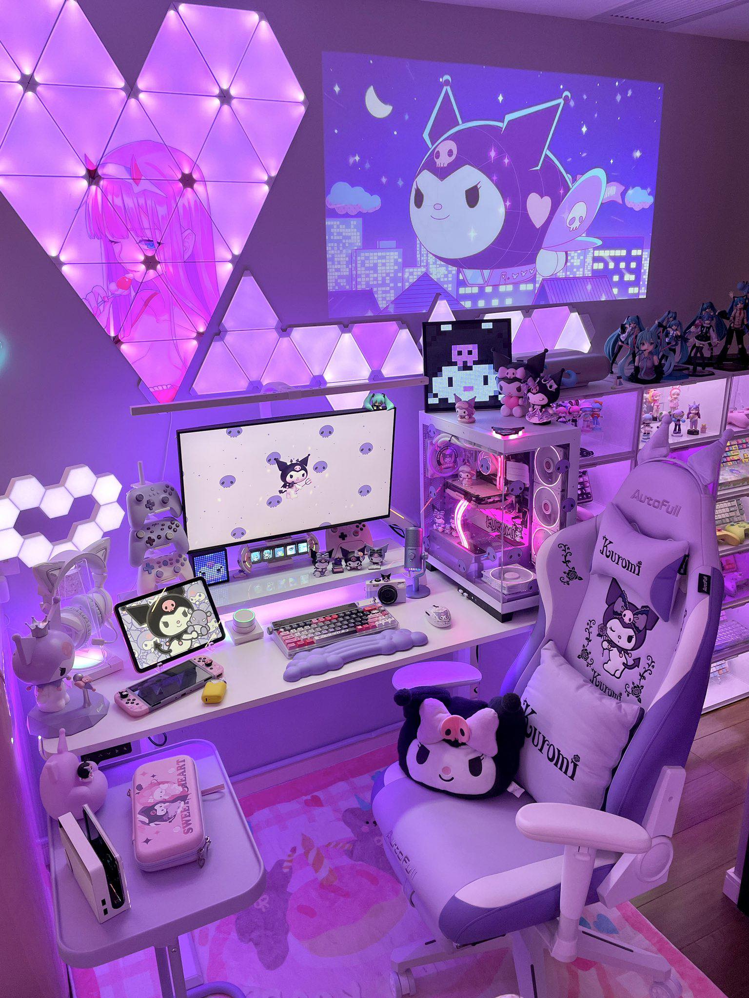 Kuromi gaming setup #kuromi #gamingsetup #desksetup #kawaiiaesthetic
