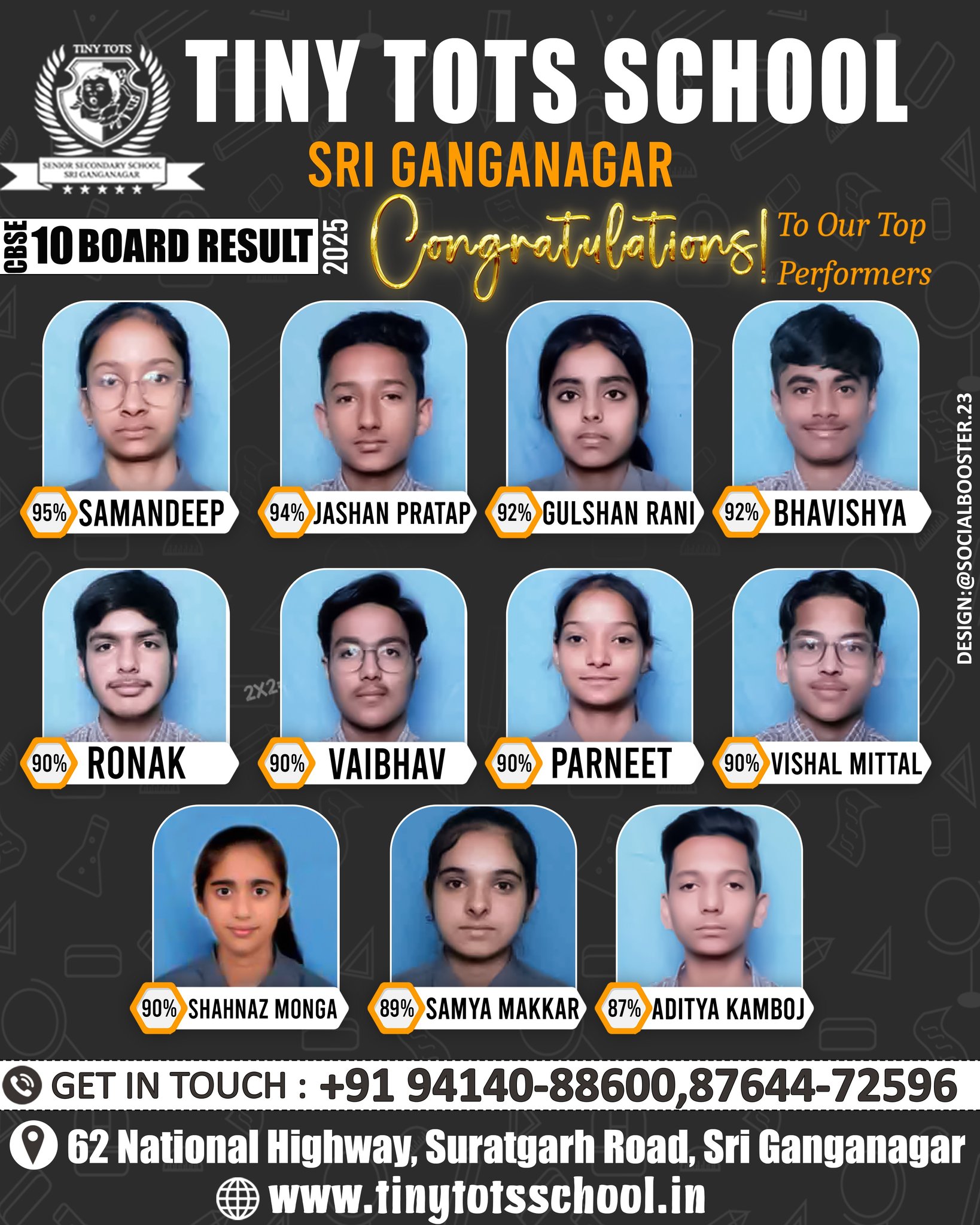 Tiny - Congratulations to the Stars of Tiny Tots School! CBSE Class 10 ...