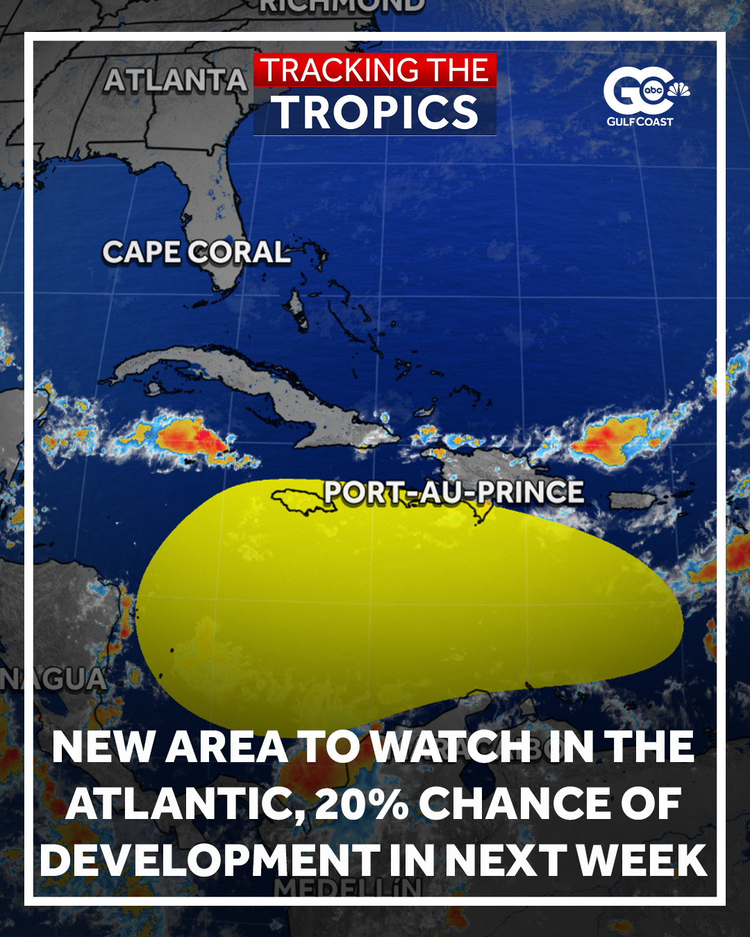 Gulf - A new area is being monitored for potential tropical development ...