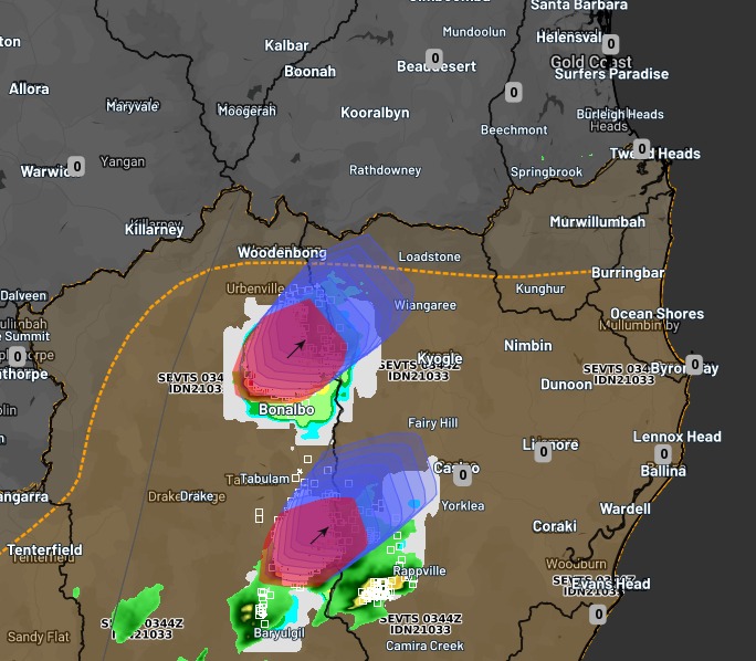 Brisbane - Latest Radar Shows a severe storm in northern NSW moving ...