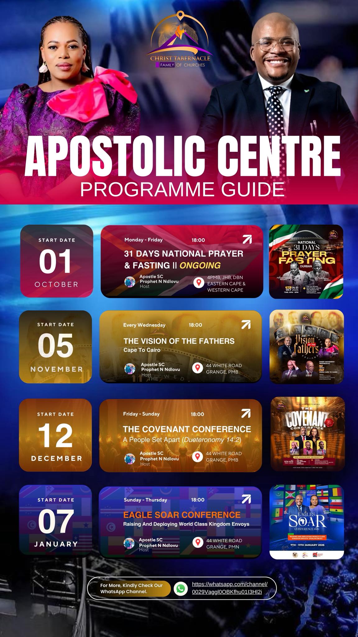 Christ - Ongoing And Confirmed Upcoming Programmes. See Programme Guide ...