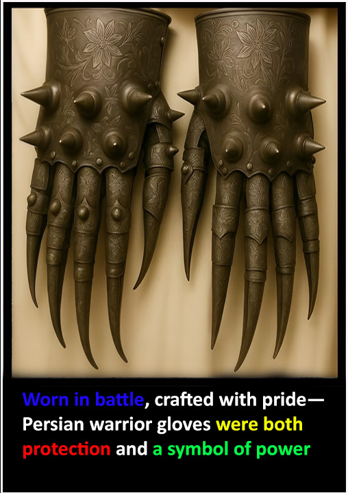 Historical - The ancient Persian warrior gloves from around 300 BC were ...