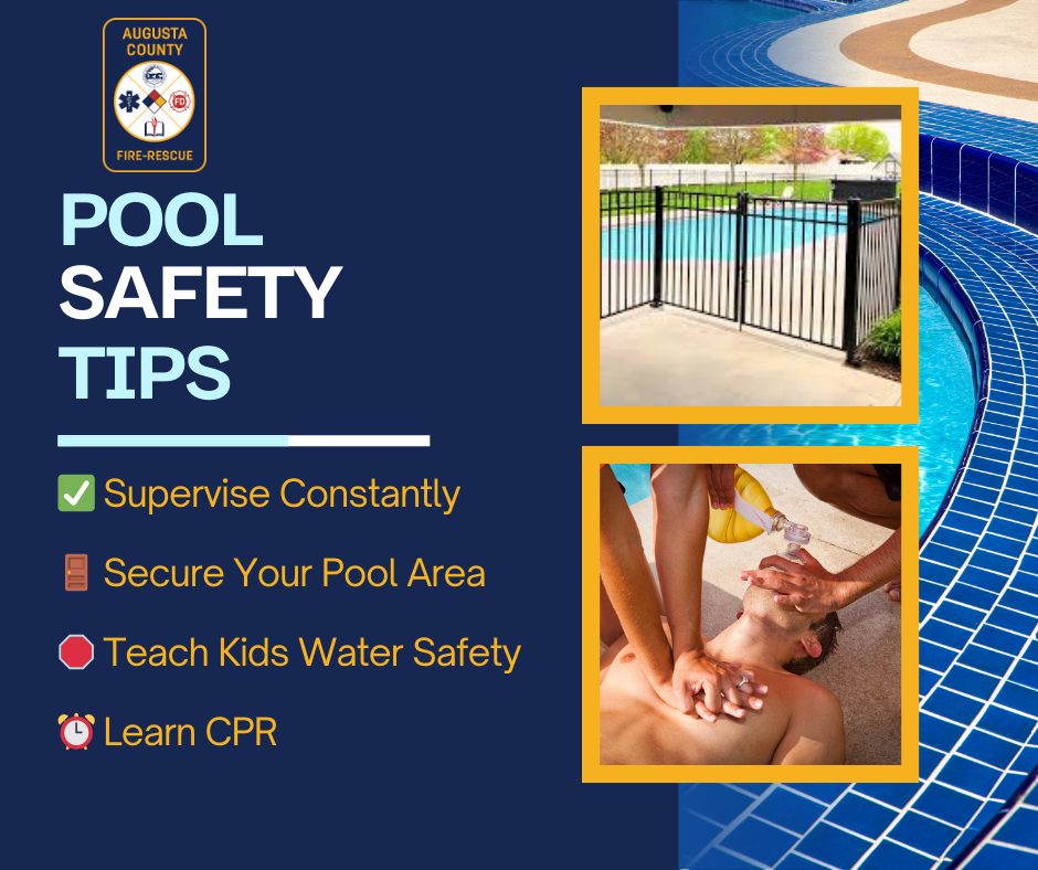 Augusta - 🏊‍♂️ Pool and Water Safety Tips! 🏊‍♂️ With spring rapidly ...