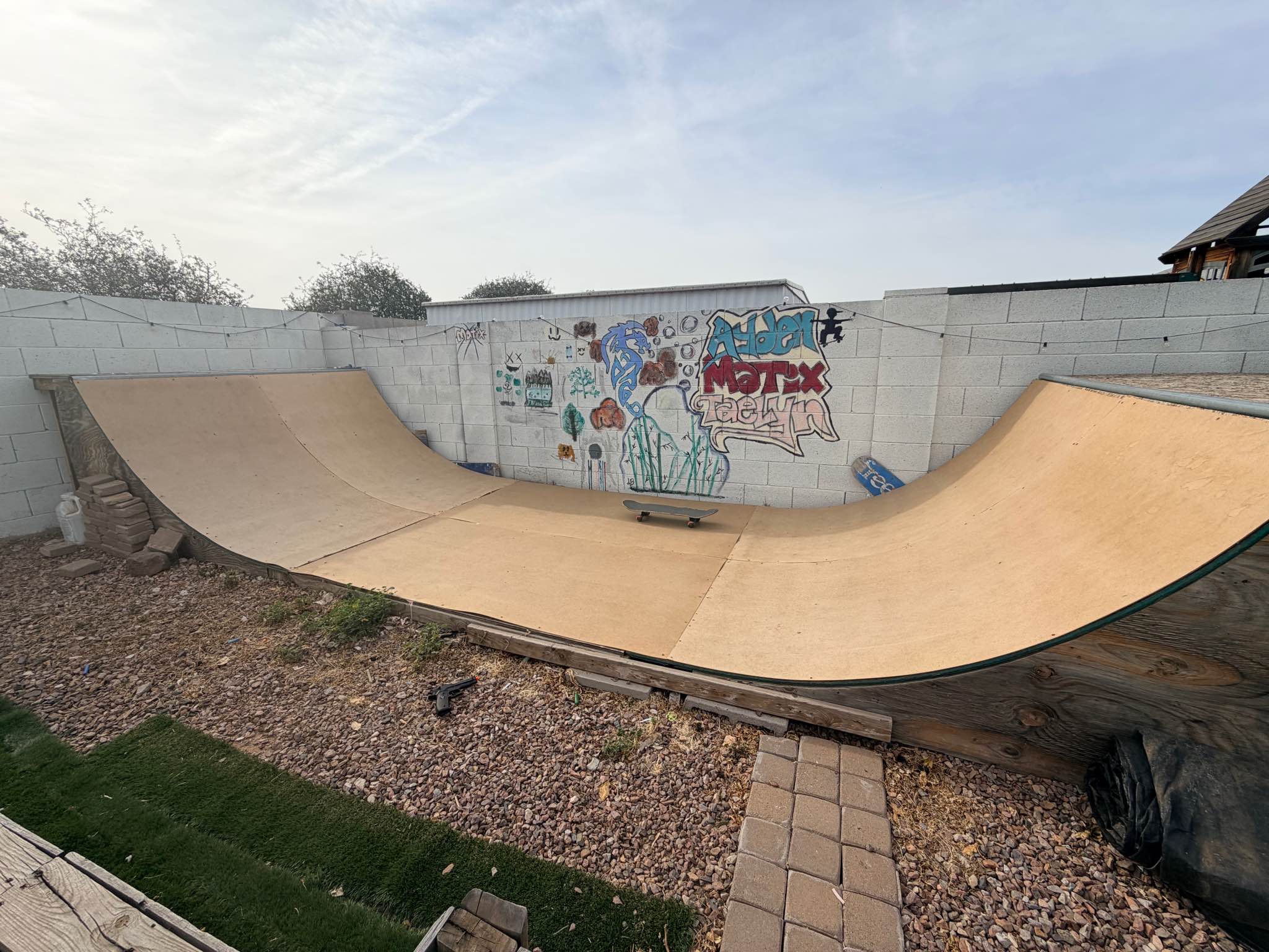 Halfpipe - 4ft x 8ft x 27ft Backyard Mini Ramp $400 OBO - Outdoor ...