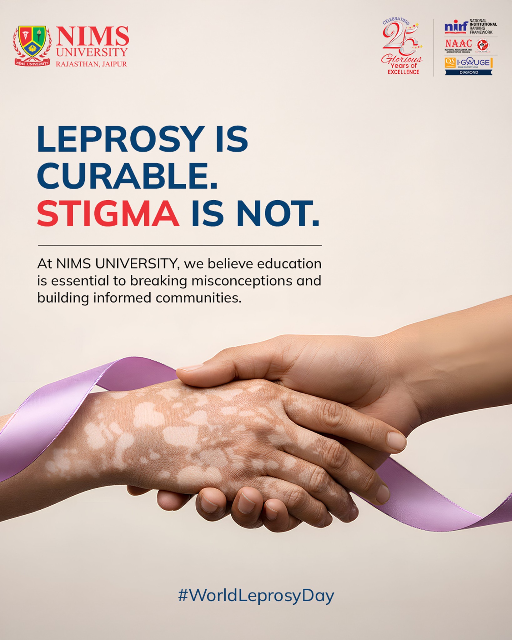On World Leprosy Day, we echo the World Health Organization's