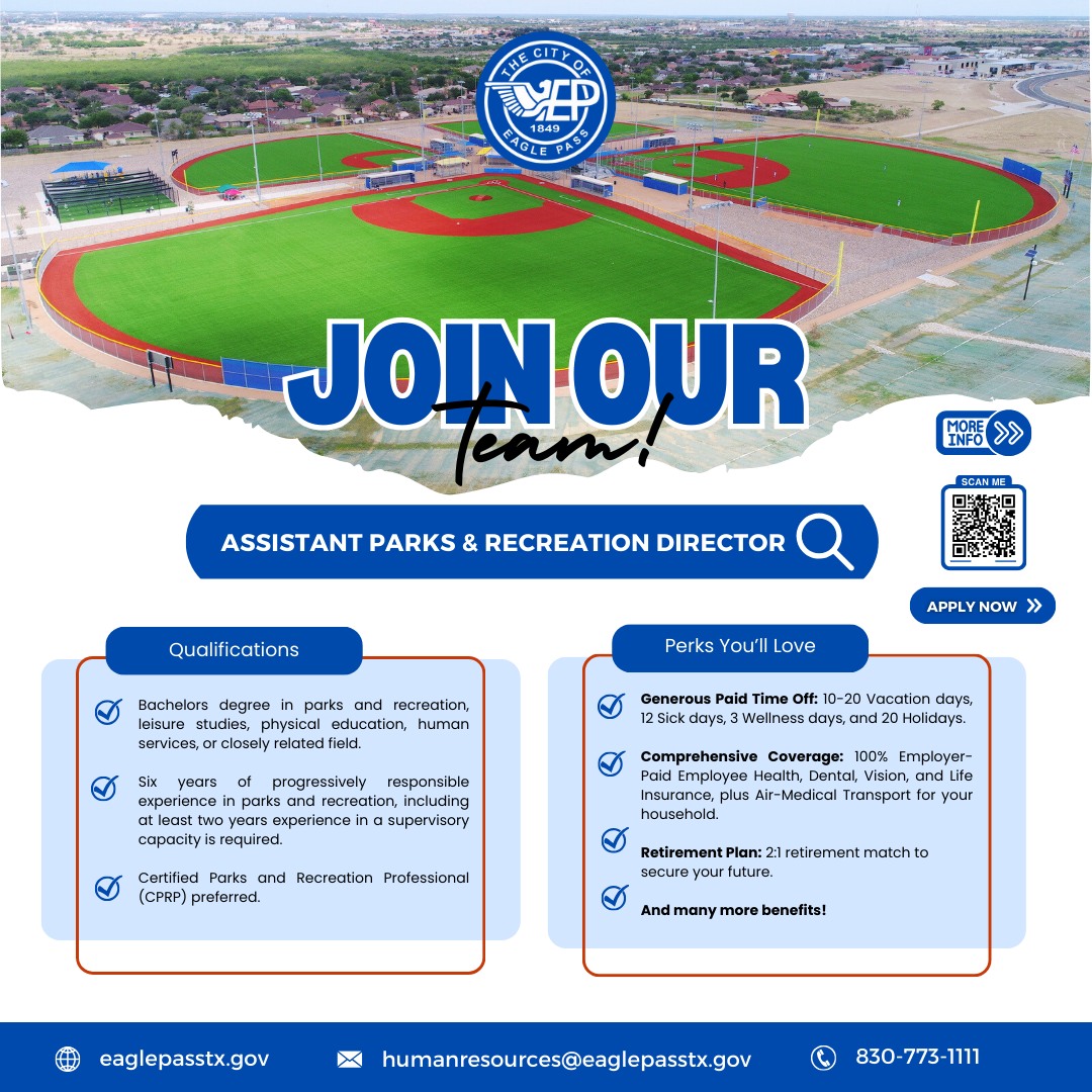 Join our team!📣 The City of... - City of Eagle Pass, Texas | Facebook