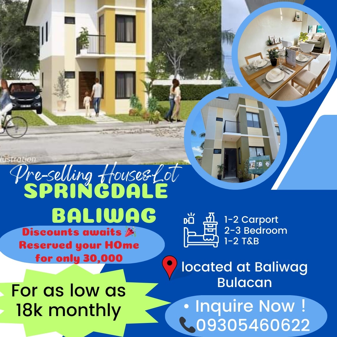 Right - 🏘️HOUSE & LOT FOR SALE – SPRINGDALE BALIWAG, BULACAN ️ Prime ...