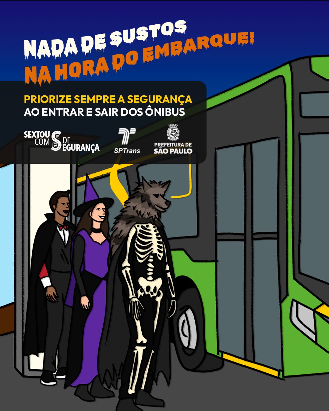 SPTrans - 🎃💜 É Halloween! 😮 Porém nada de sustos ao desembarcar ou ...