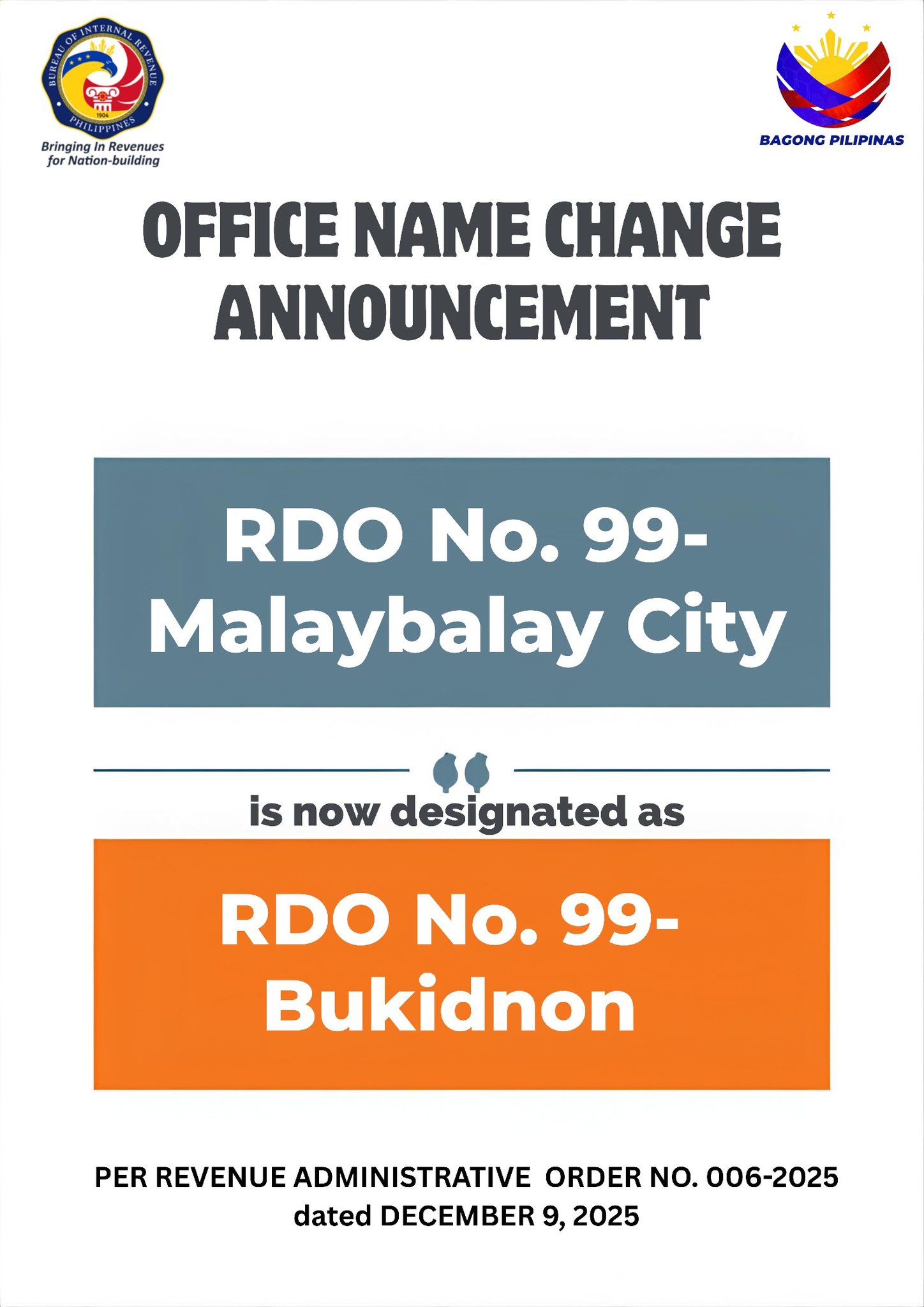 BIR RDO 99 Bukidnon | Malaybalay