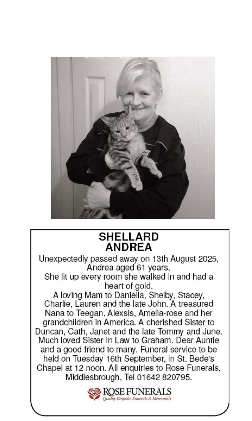 Rose - 🌹Family announcement for the late Andrea Shellard 🕯️ | Facebook