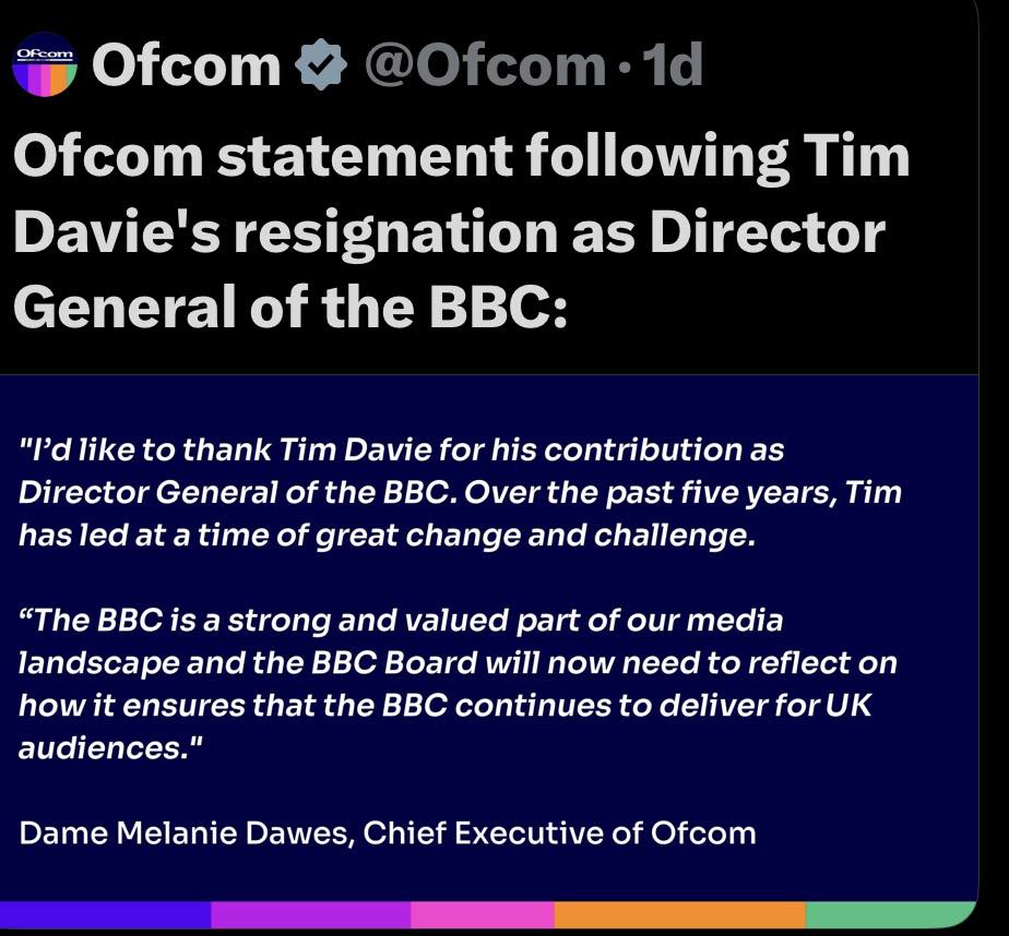 Enter - The CEO of @Ofcom closes ranks with the BBC, not a word of ...