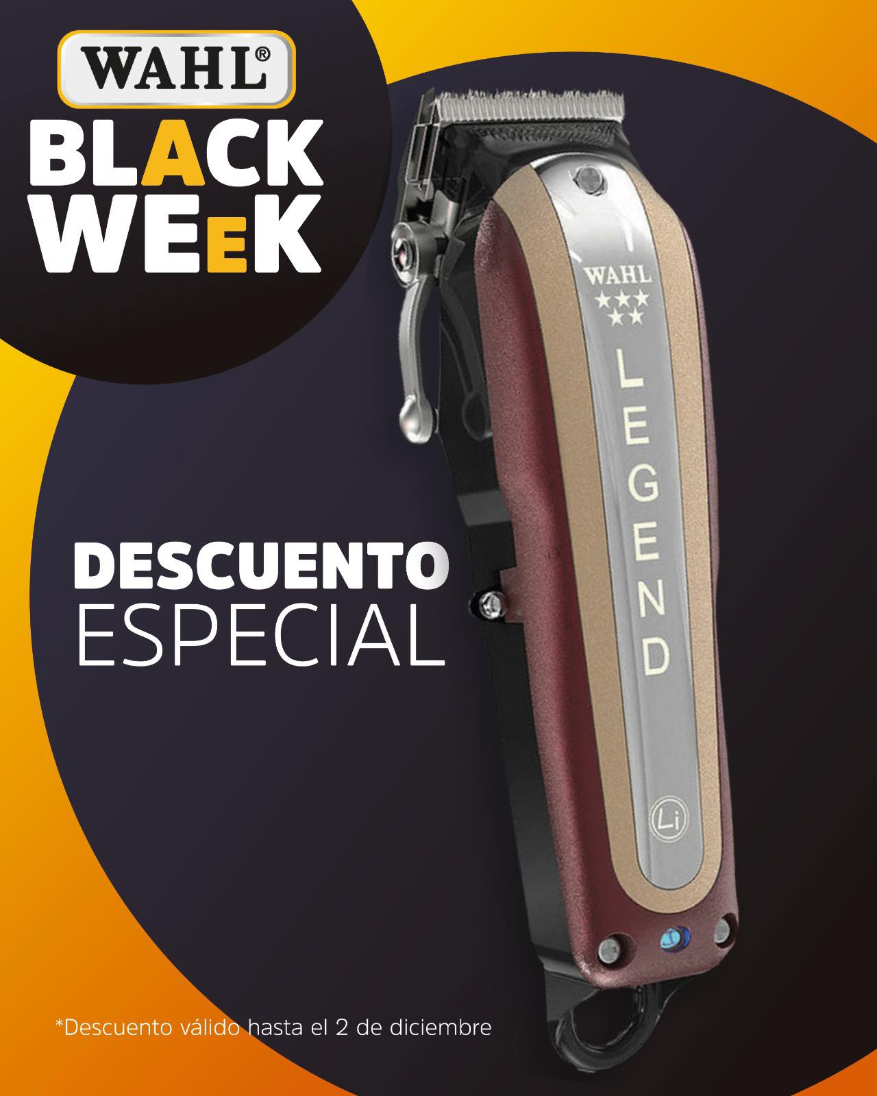 Strong - 💛¡Black Week Wahl llegó! La CORTADORA LEGEND INALÁMBRICA 5 ...