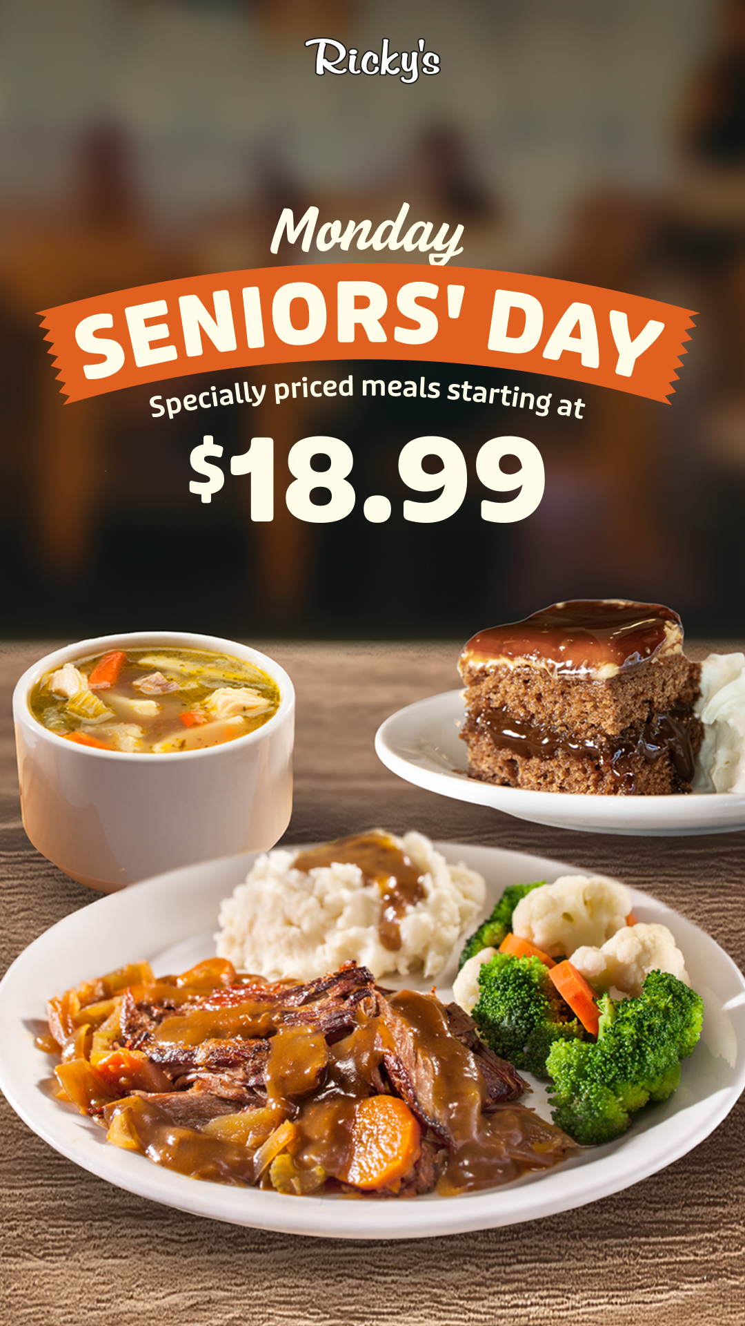 Mondays are for Seniors at... - Ricky's Family Restaurants | Facebook