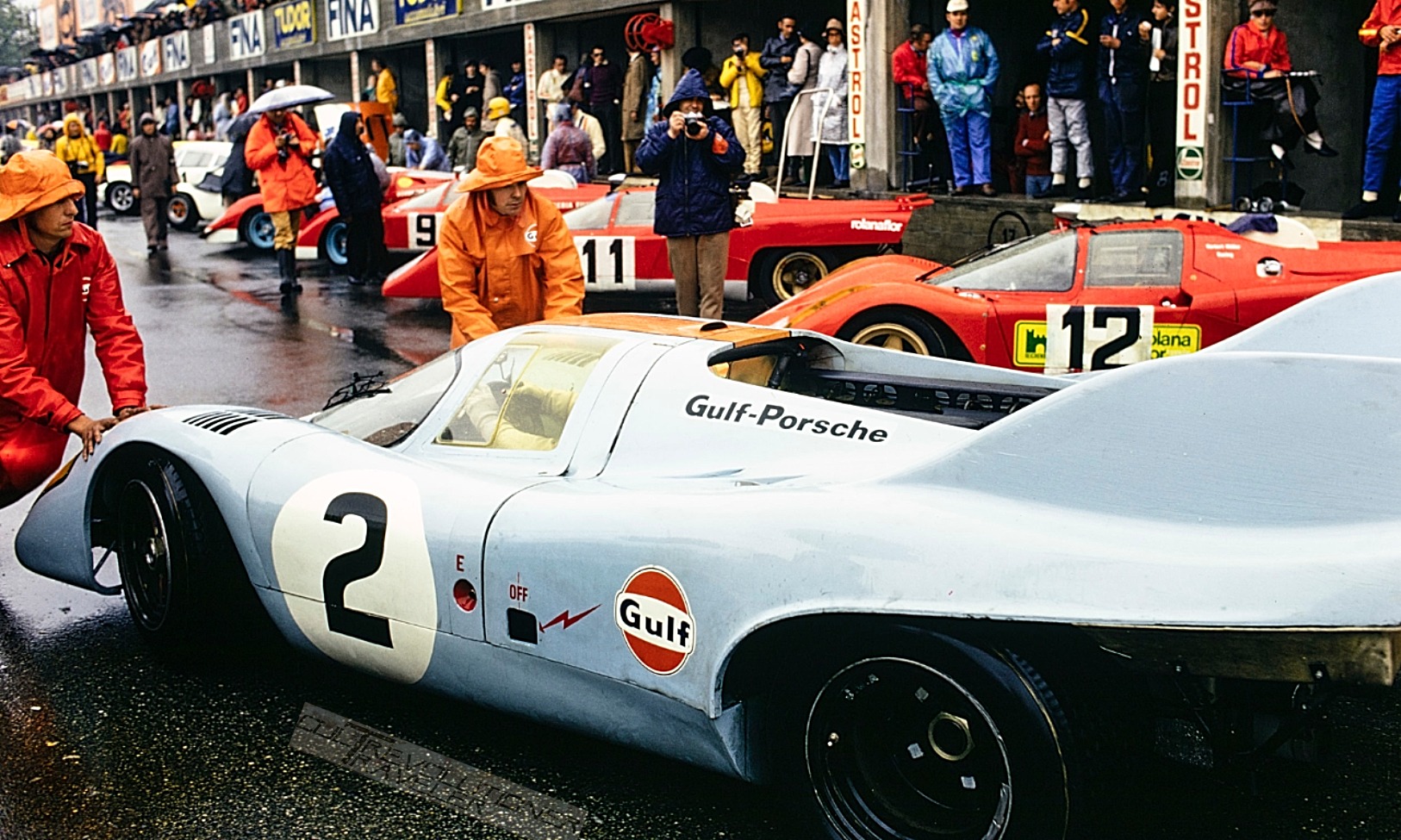 Year 1971 Monza 1000 KM. Rodriguez / Oliver, - Porsche 917K in the
