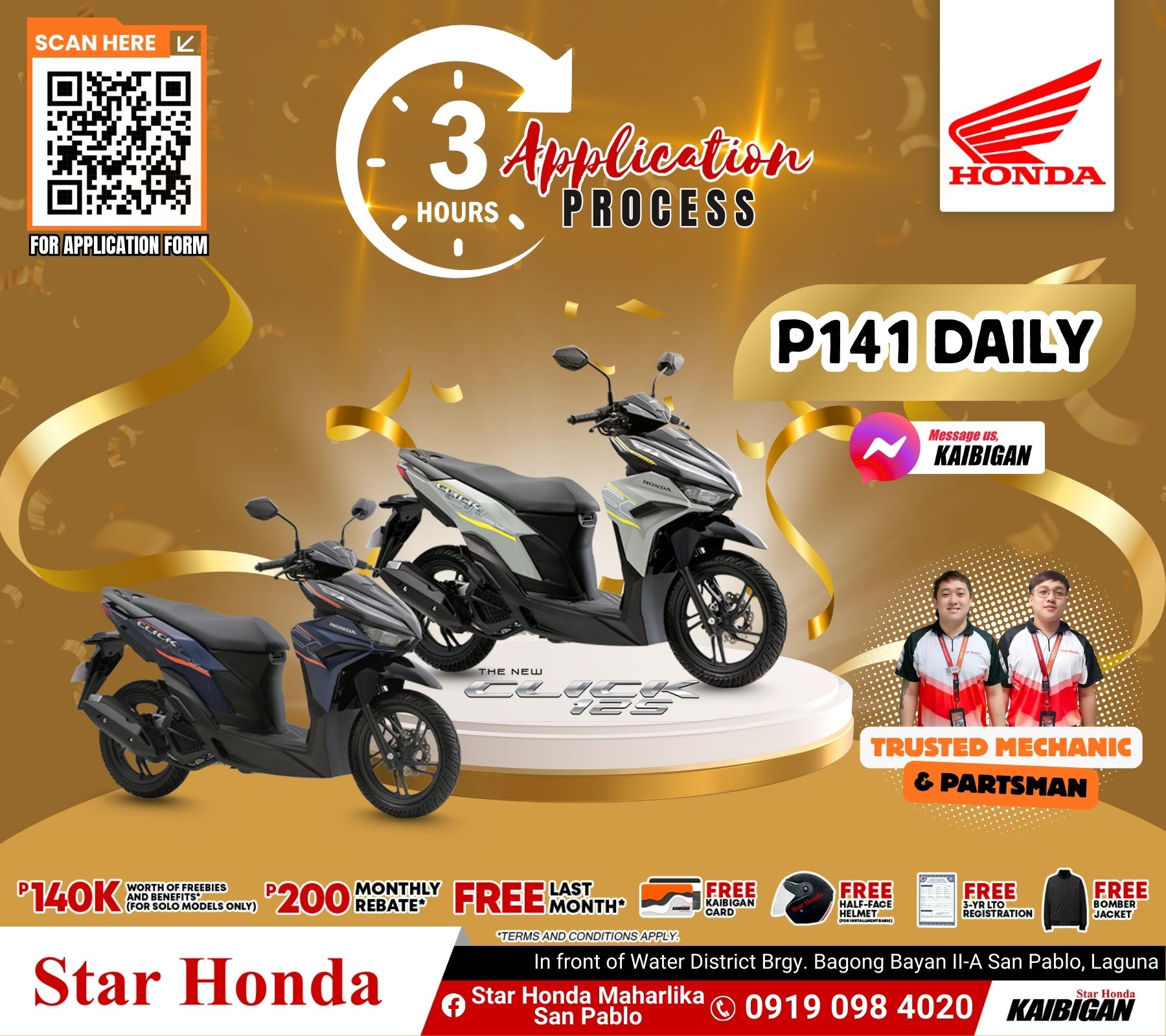 Star - 🏍️ BAGONG RIDE THIS 2026! 🏍️ Get your HONDA CLICK 125 today! 😍 💸 ...