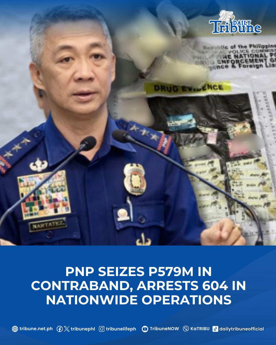 Daily - The Philippine National Police (#PNP) seized P579 million worth ...