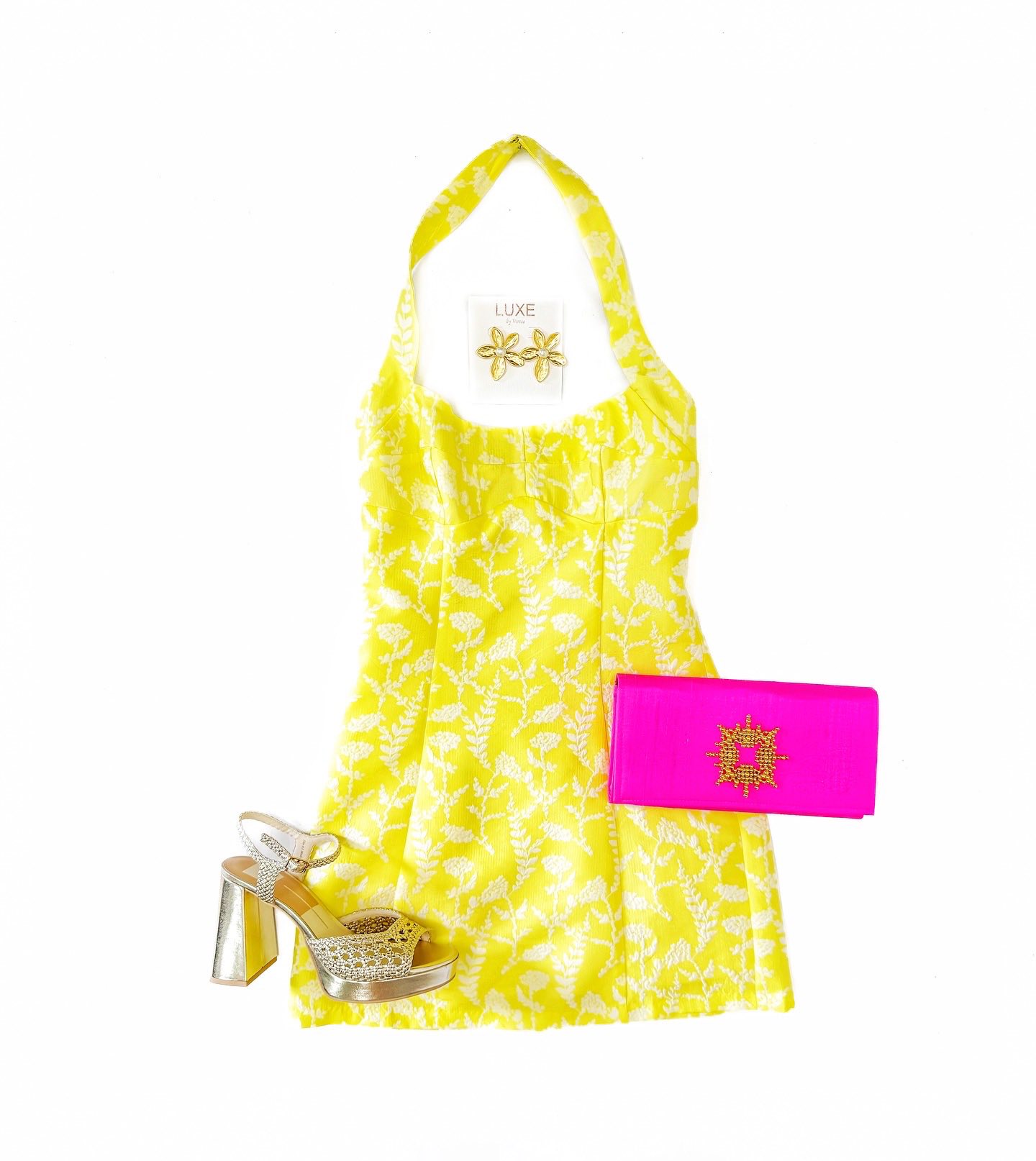 yellow strapless formal dress Strapless Yellow Prom Dress with Slit, Lace-up Back main image 0