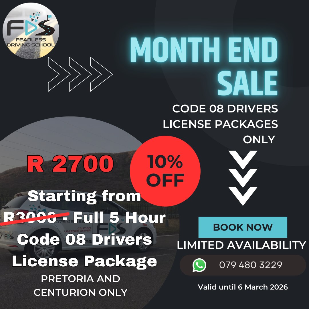 Fearless - 🚨 MONTH END SALE – 10% OFF CODE 08 DRIVERS LICENSE