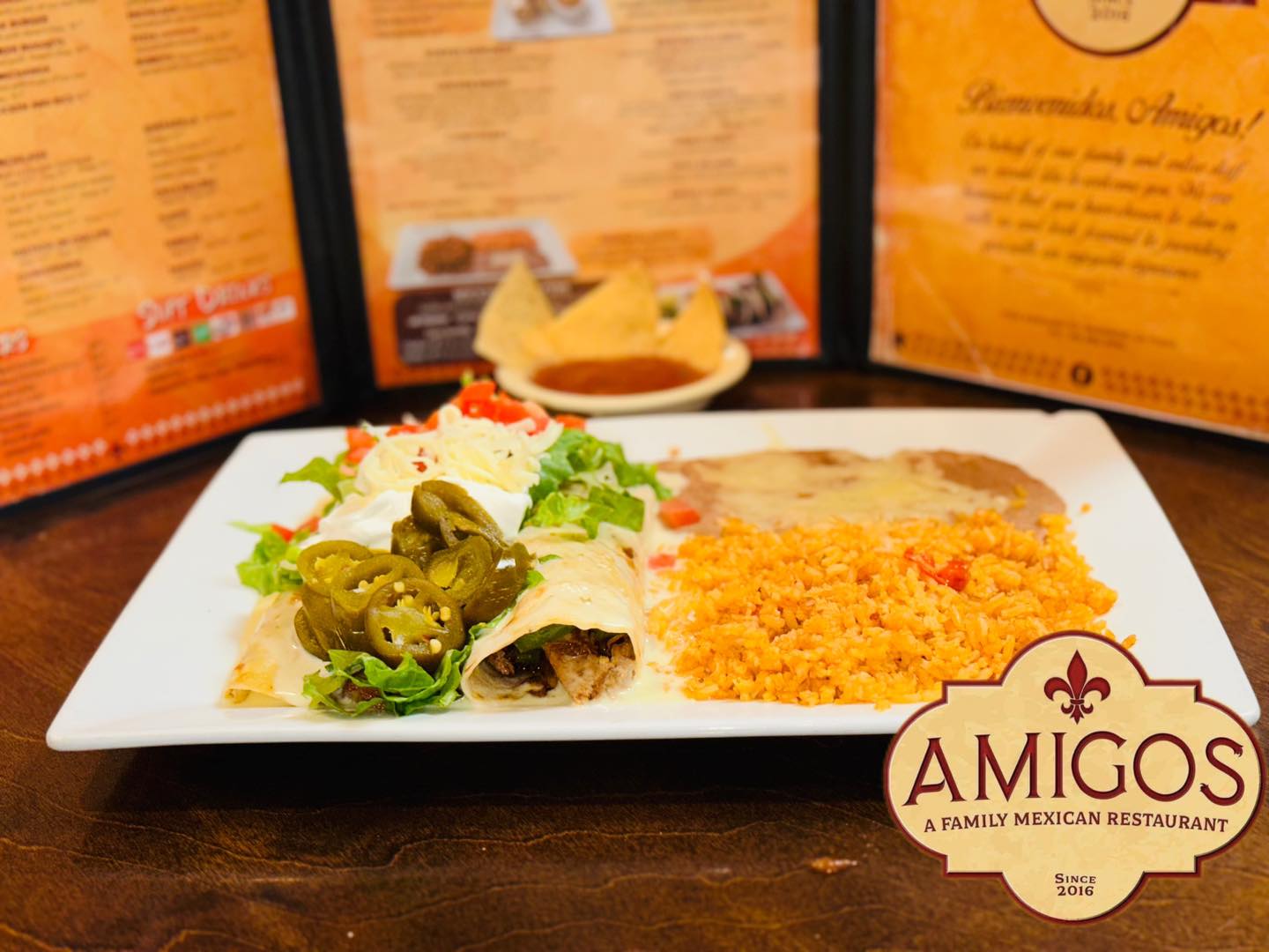 Amigos - Introducing our NEW Amigo’s Burrito filled with grilled bell ...